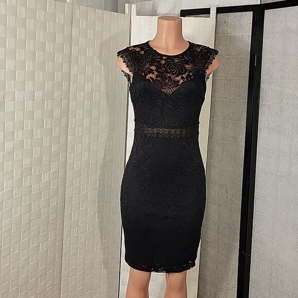 BISSOU BISSOU LACE ROUNDNECK LINE SLEEVELESS DRESS - Picture 3 of 15